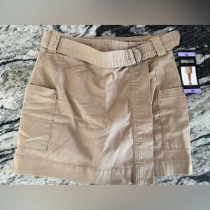 Briggs New York Tan Utility Mini Skirt